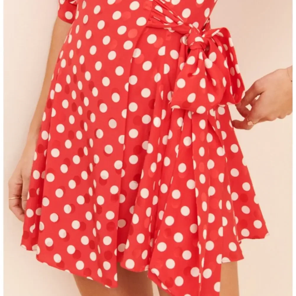 Ronny Kobo x Anthropologie Anna Red Polka Dot Mini Dress Size XS - Picture 3 of 10